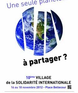 Affiche du 10ème village de la solidarité internationale, 2012