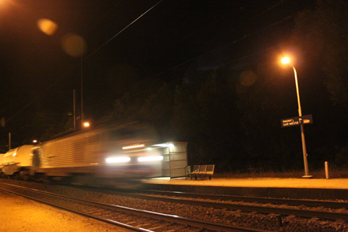 Arrivée du castor en gare de pagny sur meuse 5h15, quelques secondes avant l'entrée en meurthe et moselle