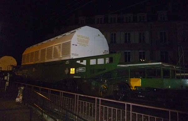 Le train nucléaire arrêté en gare de Nancy