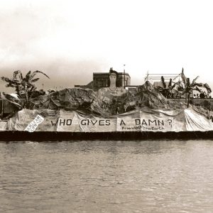 Manifestation contre le déversement de déchets nucléaires.