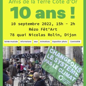 Affiche 10 ans AT Côte d'Or