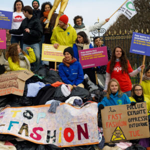 Action stop fast-fashion, le 14 mars 2025 à Paris