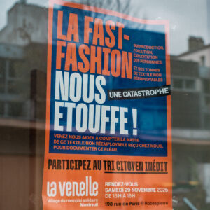 Action de tri citoyen, Montreuil, le 29 novembre 2025. crédit : Basile Barjon