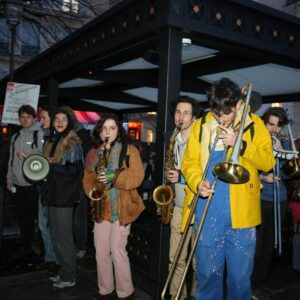 Mobilisation aux Mines le 27 janvier 2026 à Paris, à l'occasion de l'invitation par l'école de Patrick Pouyanné (PDG de Total) à une conférence sur la transition énergétique.