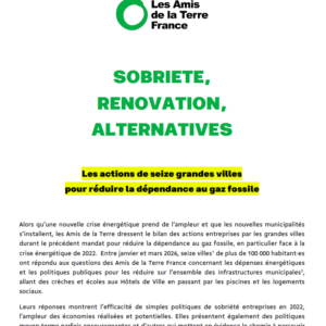 Couverture analyse villes consommation gaz